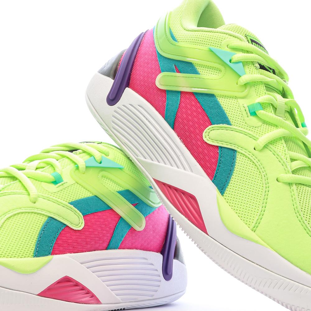 Chaussures de basketball Vert/Rose Homme Puma TRC Blaze Court Daytona vue 7