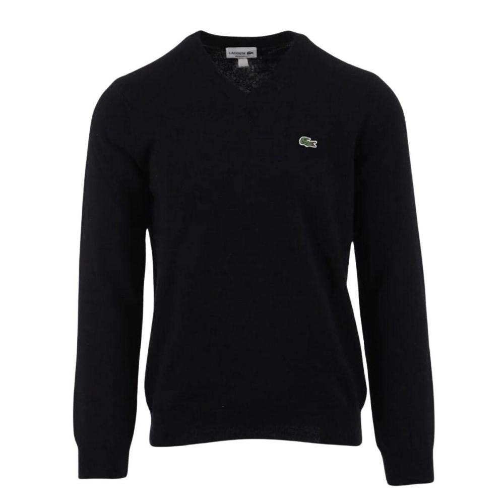 Pull Noir Homme Lacoste AH3447 pas cher