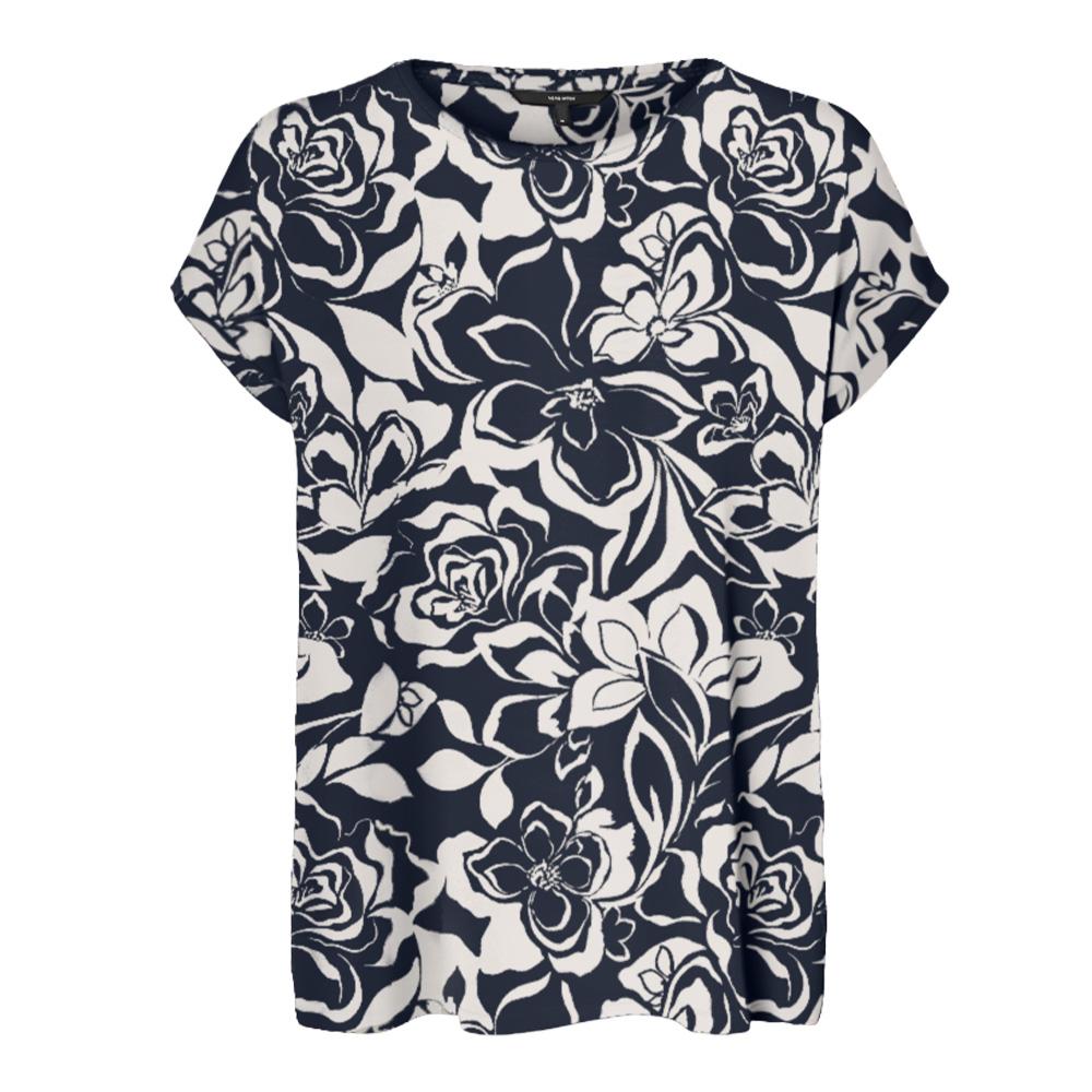 T-Shirt Marine/Blanc Femme Vero Moda Mava pas cher