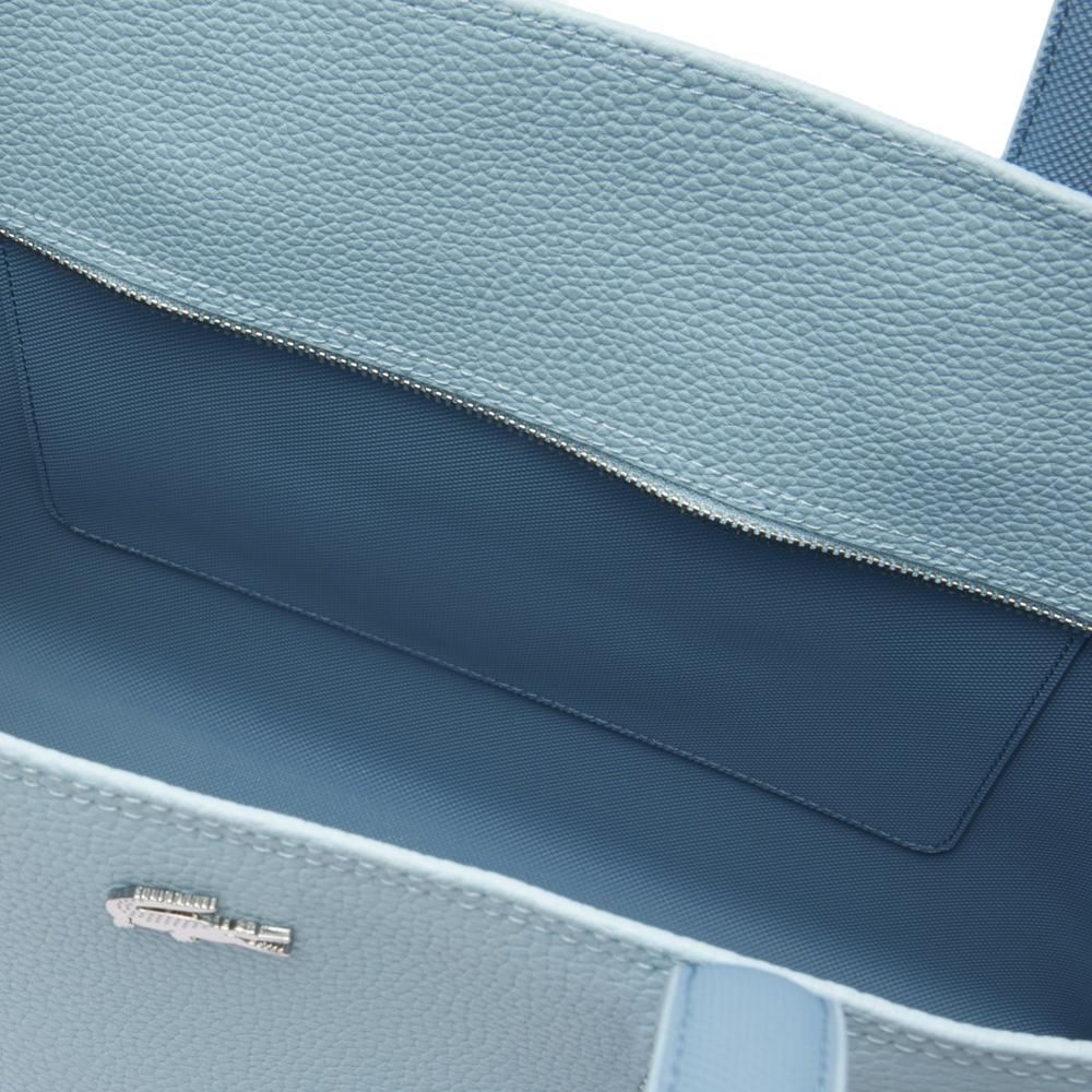 Sac Cabas Bleu Clair Femme Lacoste Forget vue 3