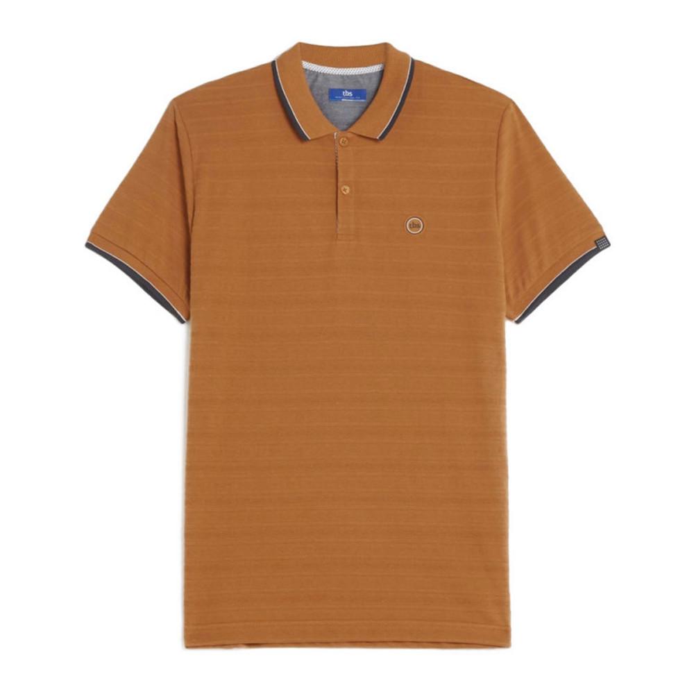 Polo Marron Homme Tbs Sediment pas cher