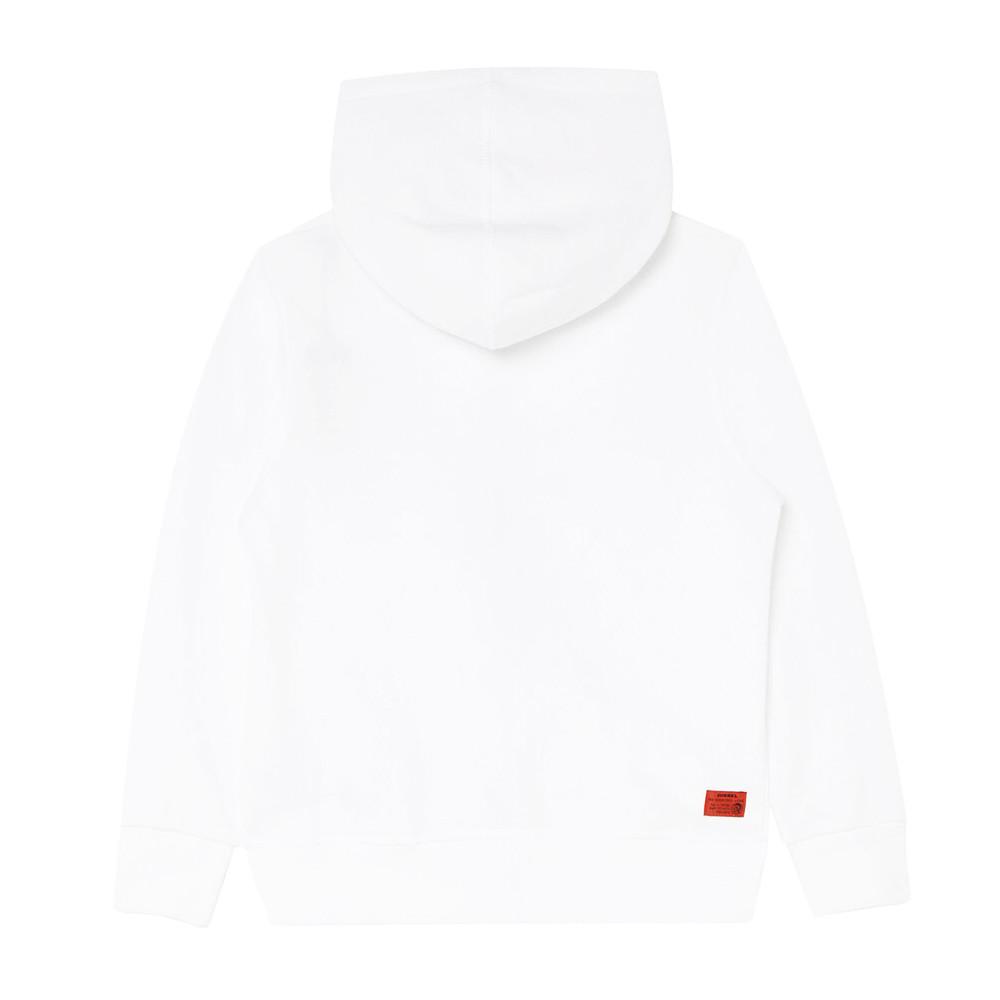 Sweat Zippé Blanc Garçon Diesel Felpa vue 2