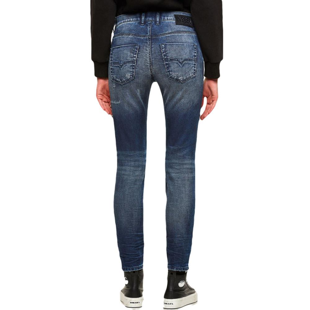 Jean Boyfriend Bleu Femme Diesel Krailey vue 2