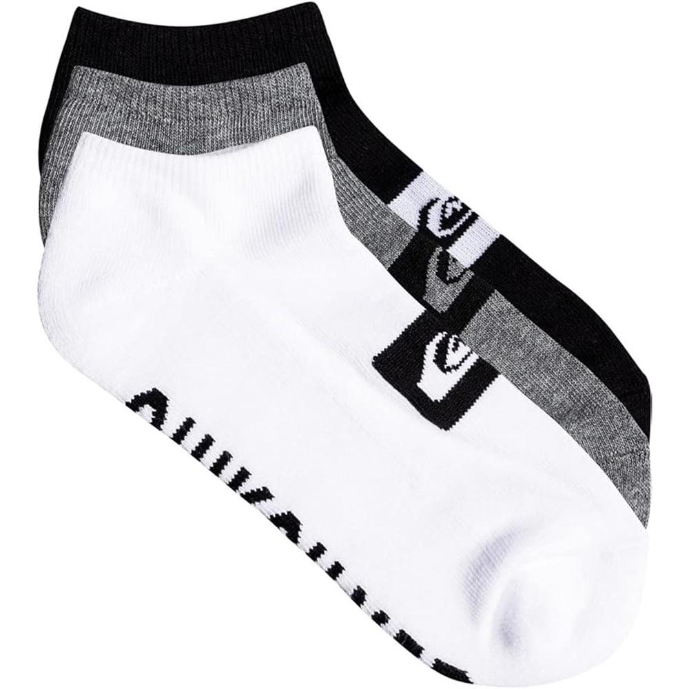 3er-Pack weiße/schwarze/graue Quiksilver-Herrensocken (3ankle) günstig