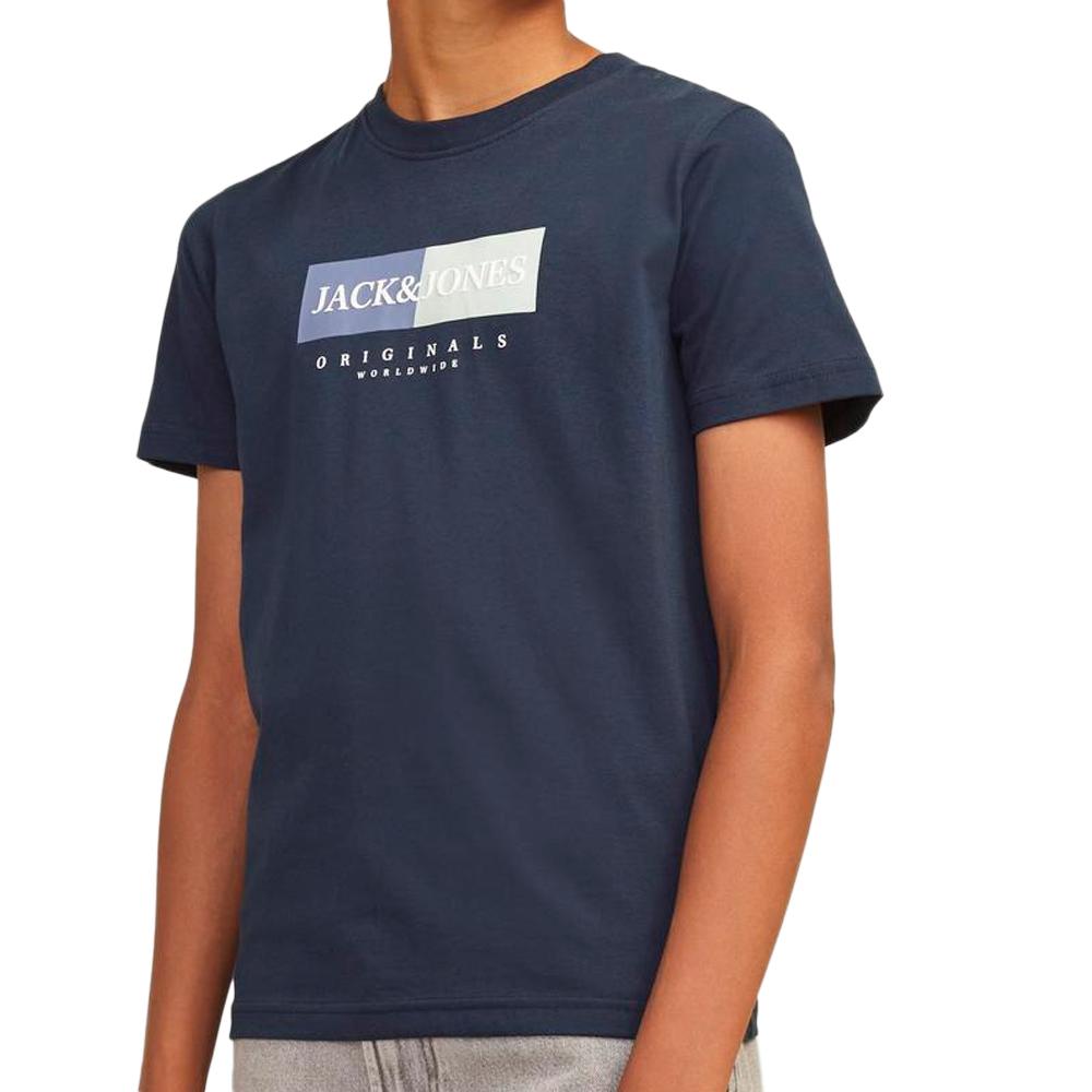 T-shirt Marine Garçon Jack & Jones Deriksberg pas cher