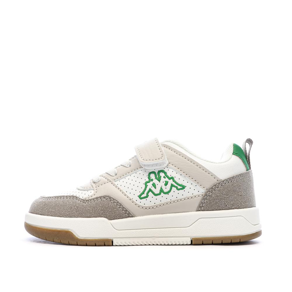 Baskets Blanches/Grises/Vertes Garçon Kappa Manis pas cher