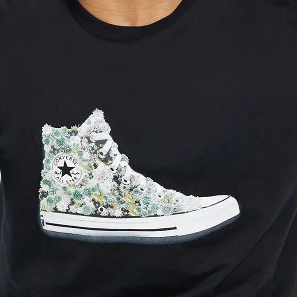 T-shirt Noir Homme Converse Flower vue 3