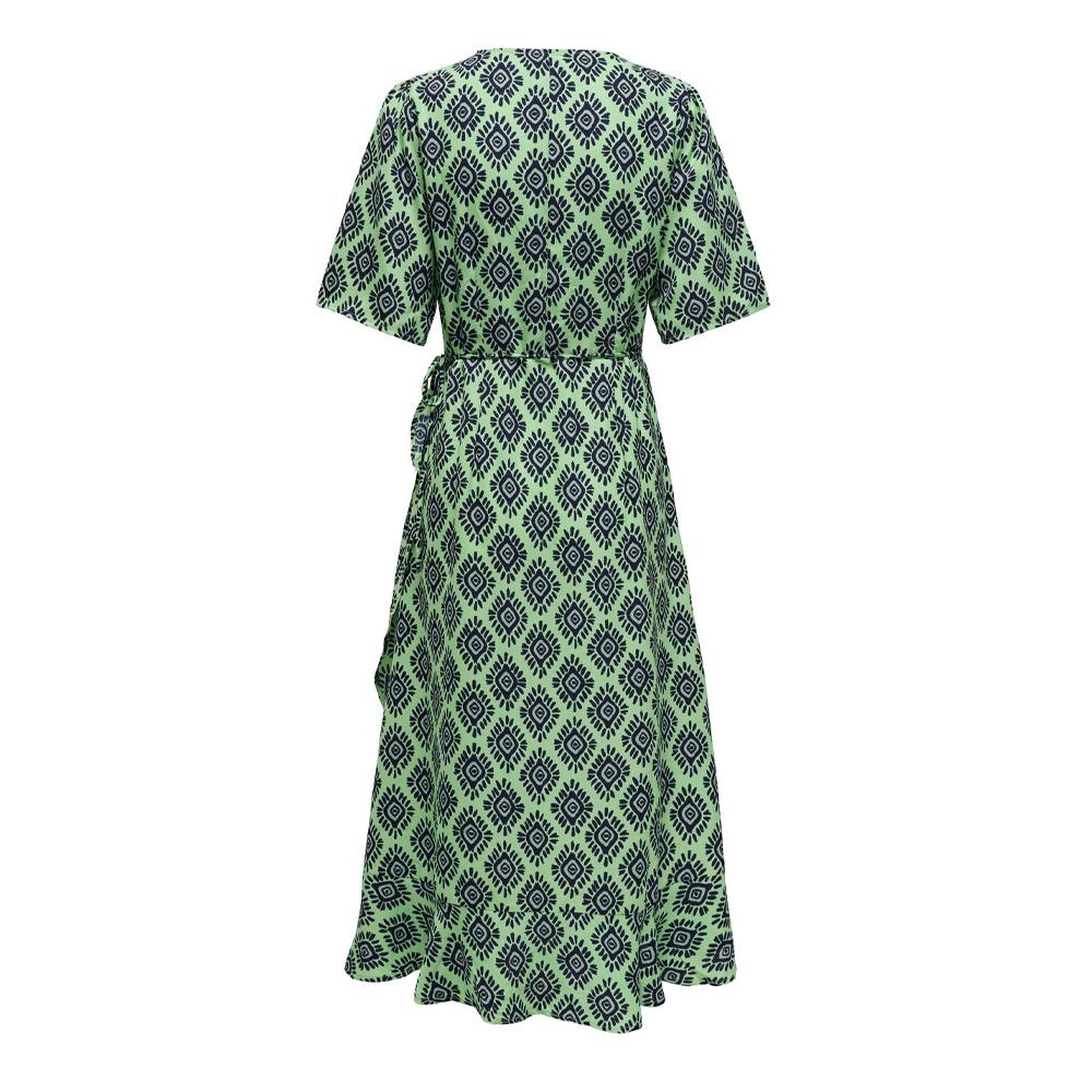 Robe longue Vert Fluo Femme Only Leah vue 2