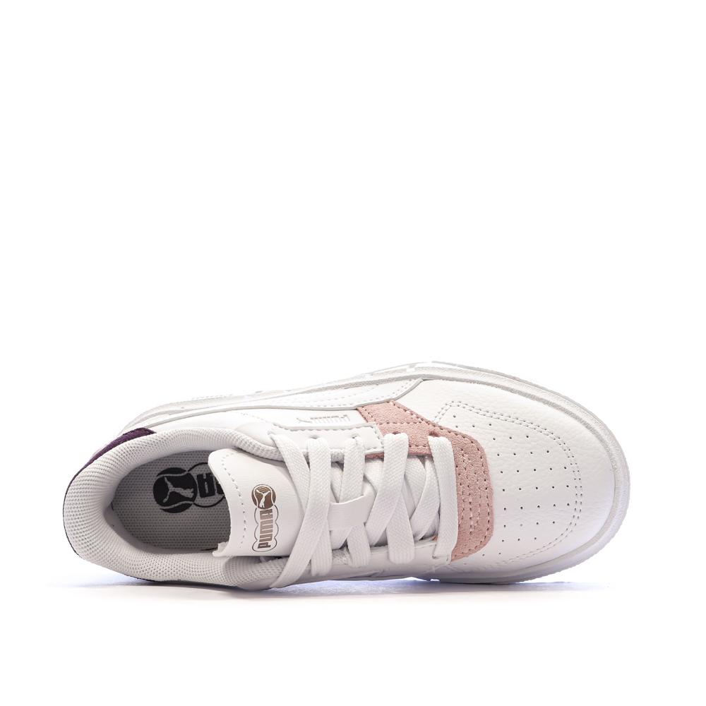 Baskets Blanc/Rose Fille Puma Puma Cali Court Match vue 4