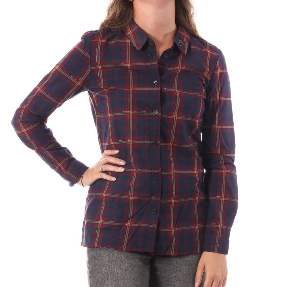 Chemise Marine/Rouge Femme Teddy Smith Central pas cher