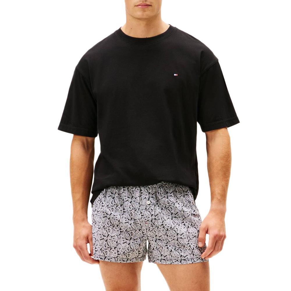 Pyjama Noir/Gris Homme Tommy Hilfiger Oversized Tee & Wove pas cher
