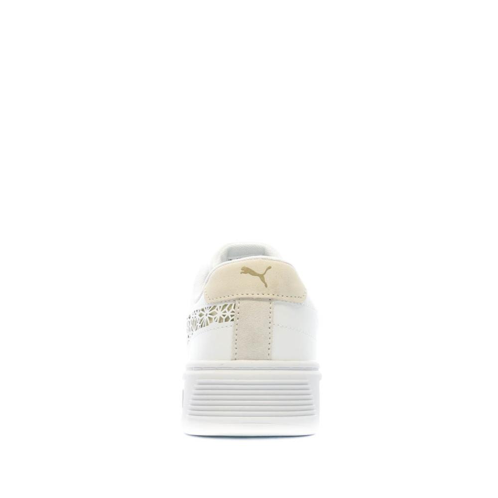 Baskets Blanche/Beige Femme Puma Smash Platform V3 vue 3