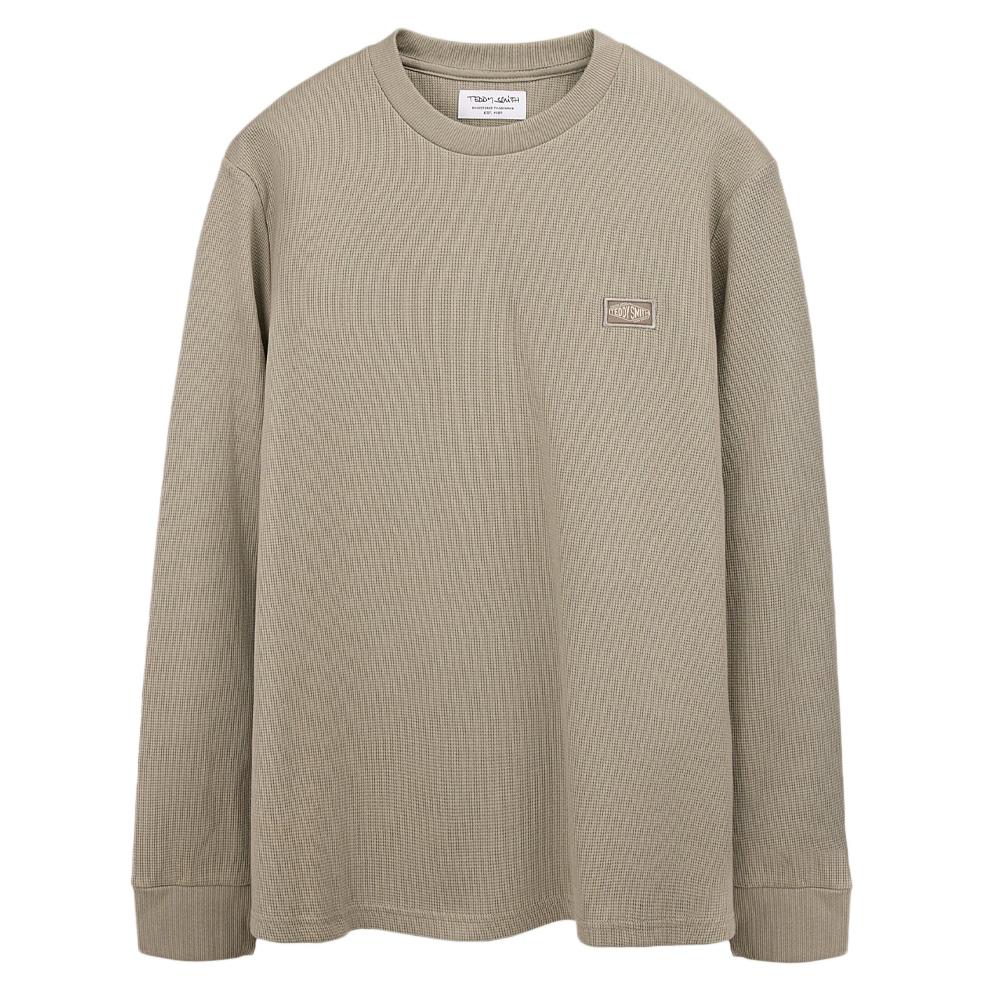 Teddy Smith Waffle Khaki Sweater affordable