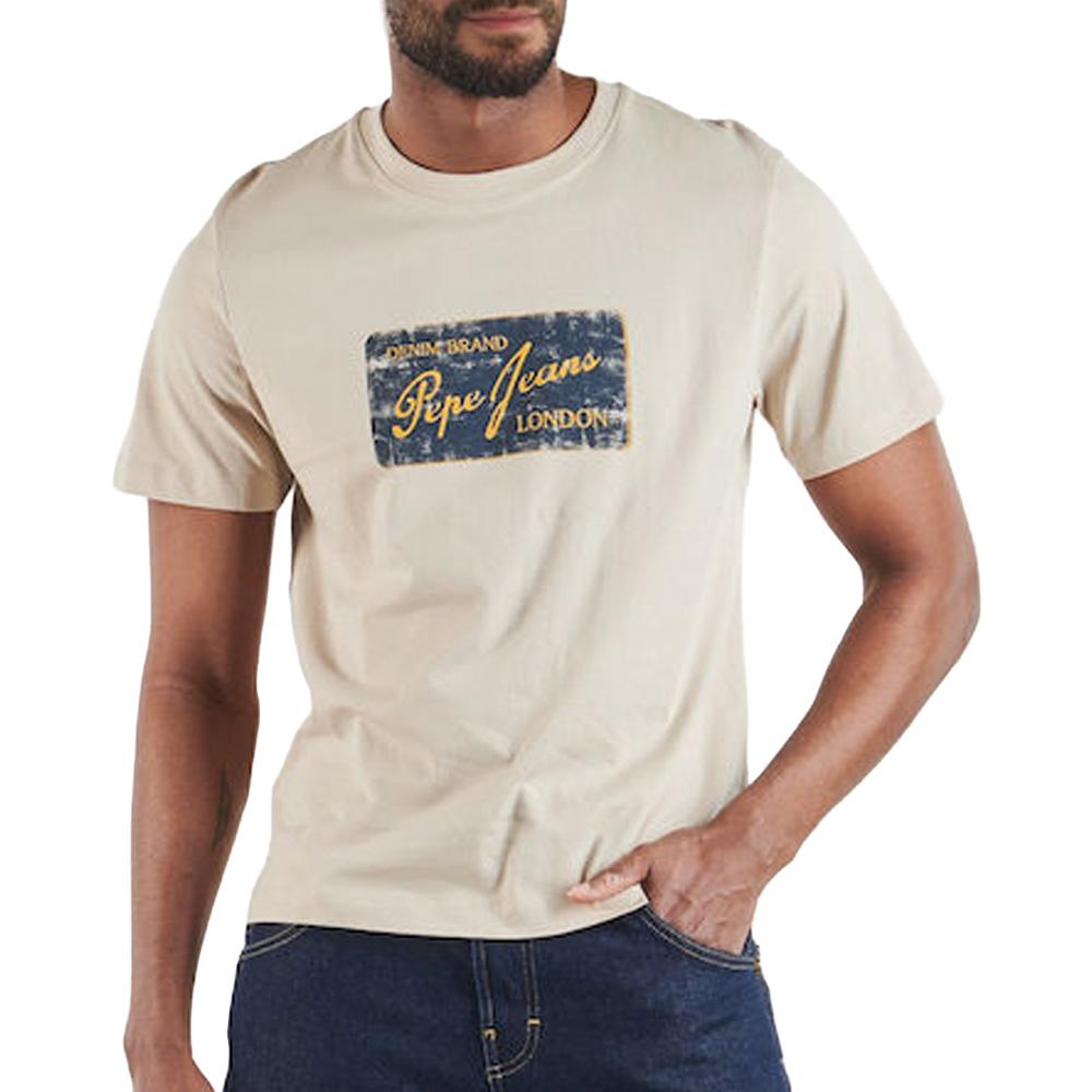 T-Shirt Beige Homme Pepe jeans Original günstig