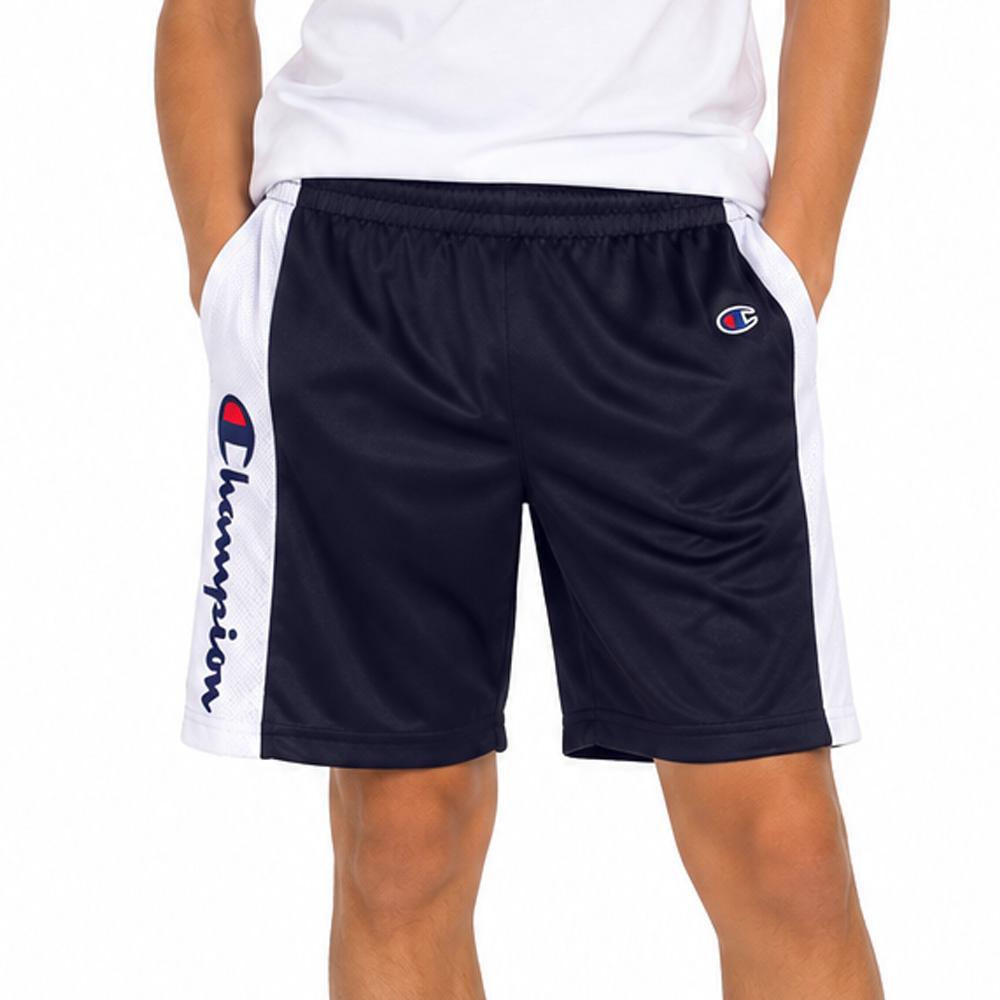 Short Marine/Blanc Garçon Champion C914SH199 pas cher