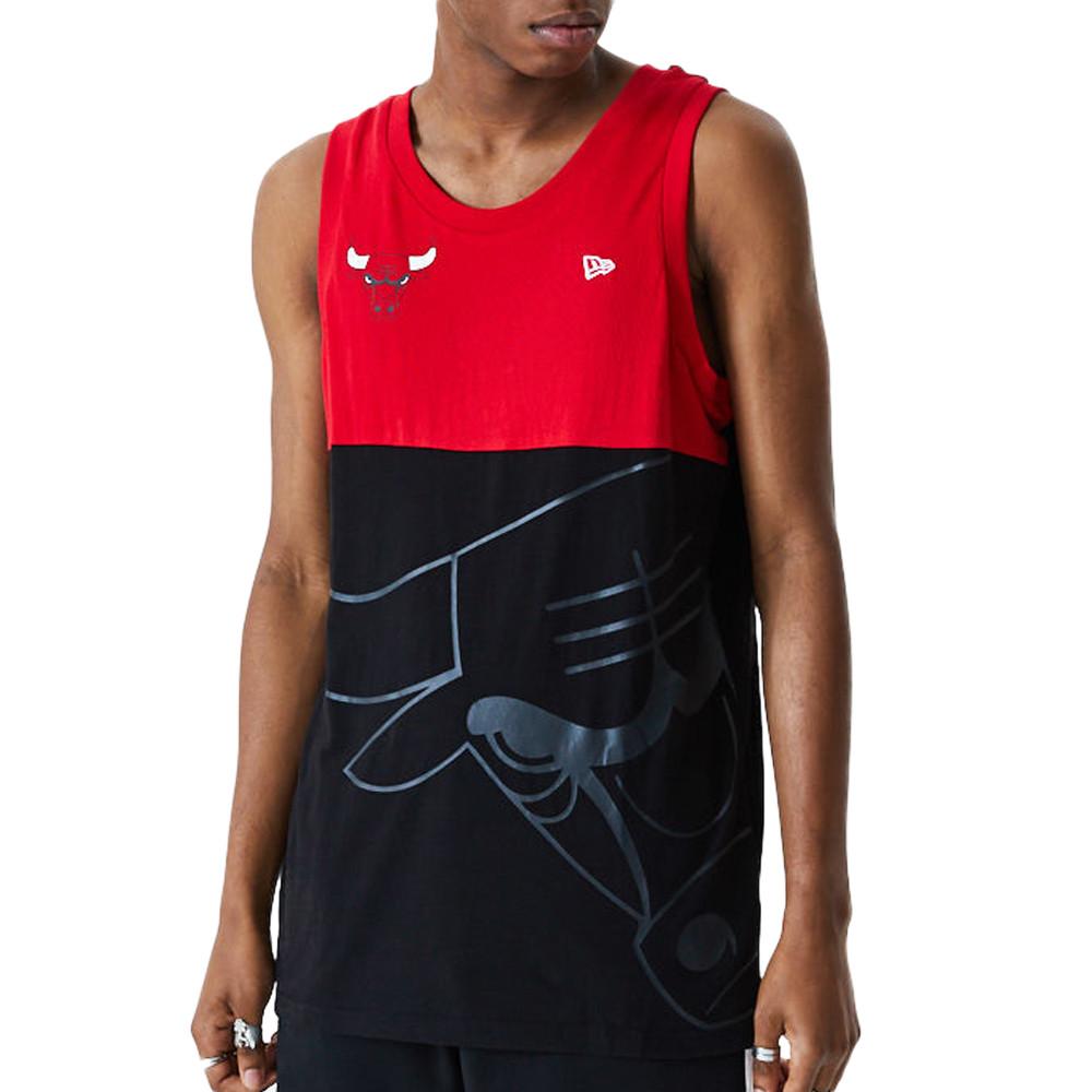 Débardeur Rouge/Noir Homme New Era Nba Big Logo pas cher