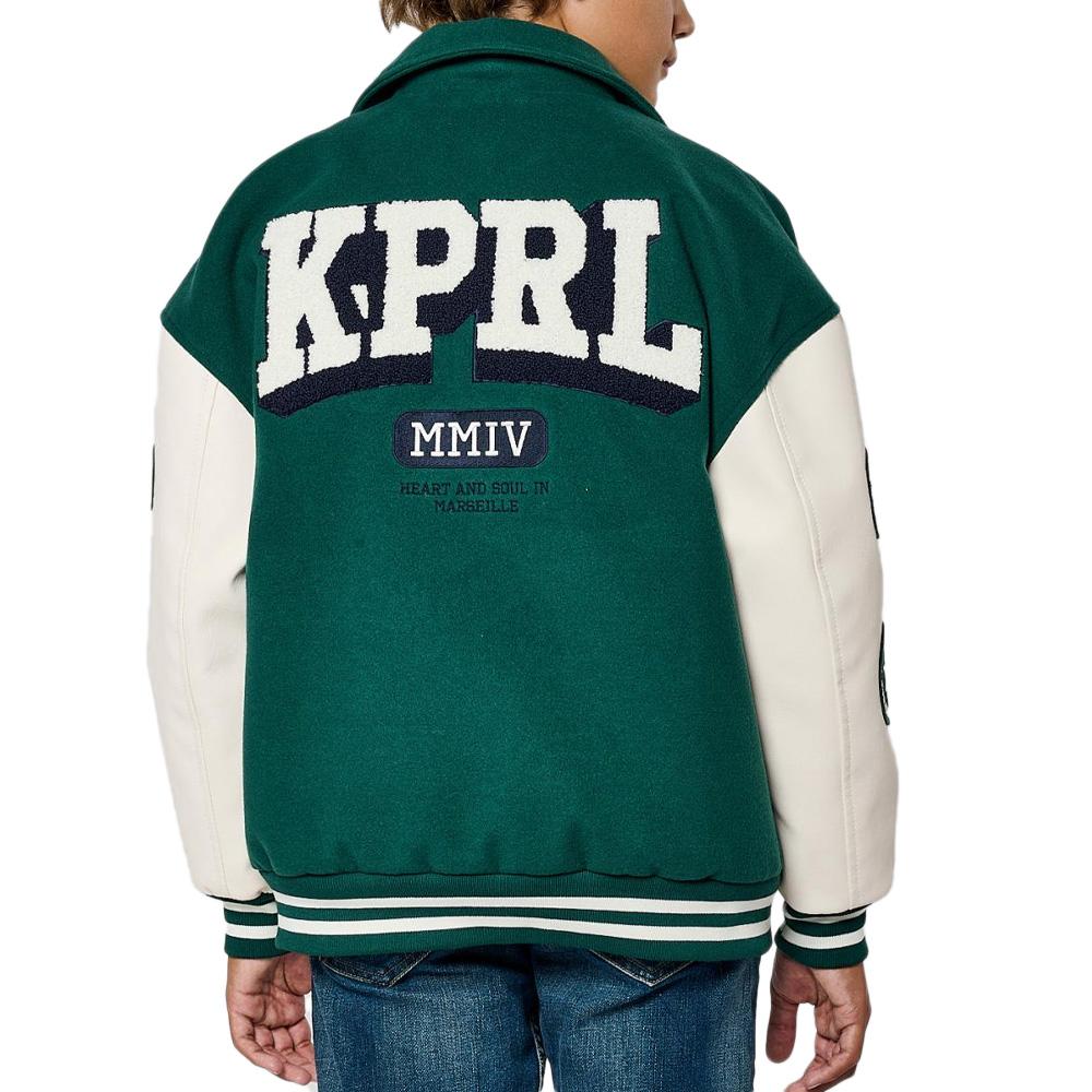 Veste Bomber Vert/Blanc Garçon Kaporal MEDDY vue 2