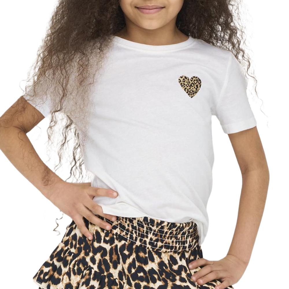 T-shirt Blanc Fille Only Nina pas cher