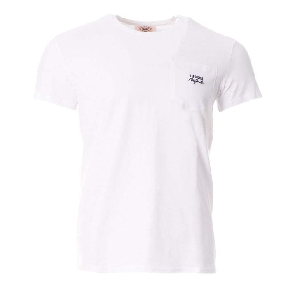 T-shirt Blanc Homme Lee Cooper Oxime pas cher
