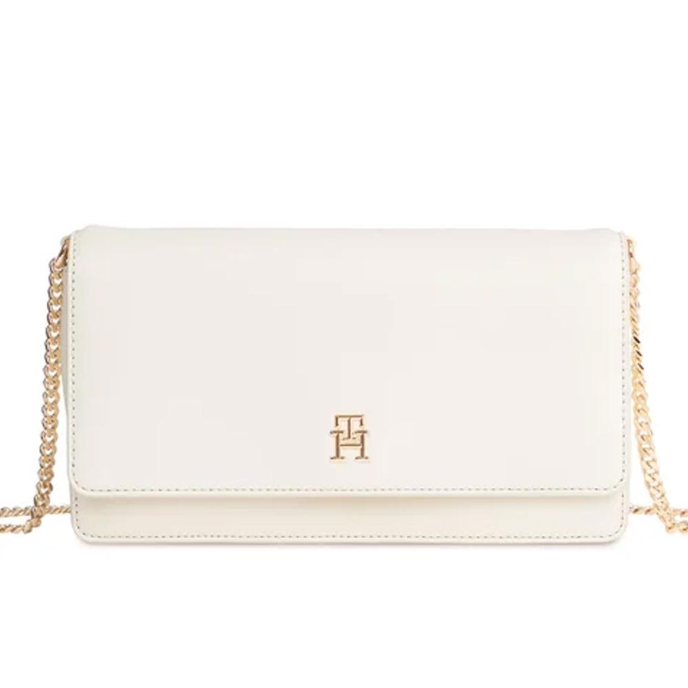 Sac Bandoulière Écru Femme Tommy Hilfiger Refined Chain pas cher