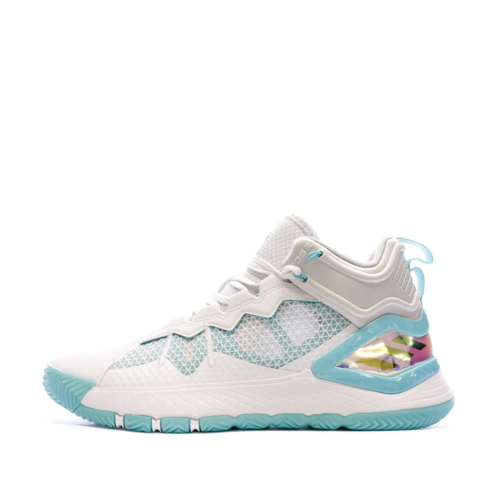 Chaussures de basket-ball Blanche/Bleu Adidas Son Of Chi pas cher