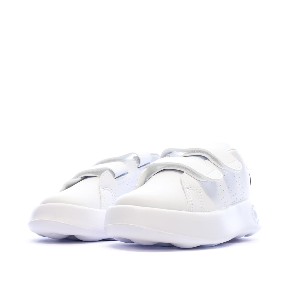 Baskets Blanches/Noir Garçon/Fille bébé Adidas Advantage vue 6