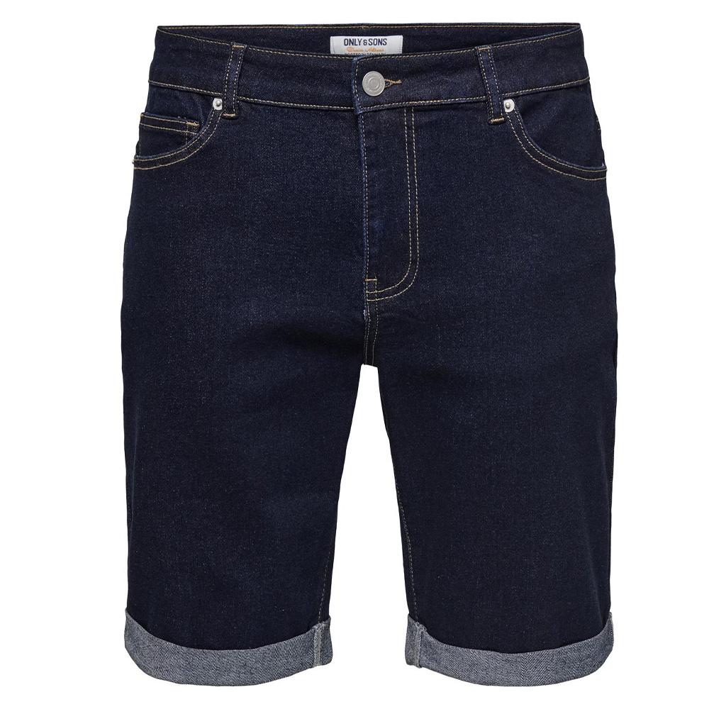 Short en Jean Marine Homme Only & Sons Ply pas cher