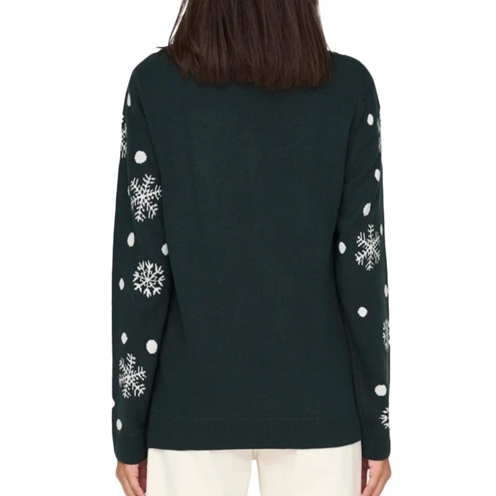 Pull de Noël Vert Femme JDY Lucia vue 2