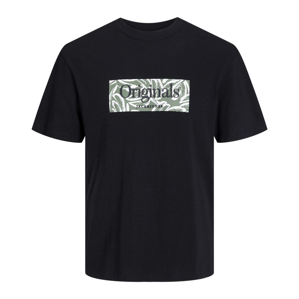 T-shirt Vert/Noir Garçon Jack & Jones Branding pas cher