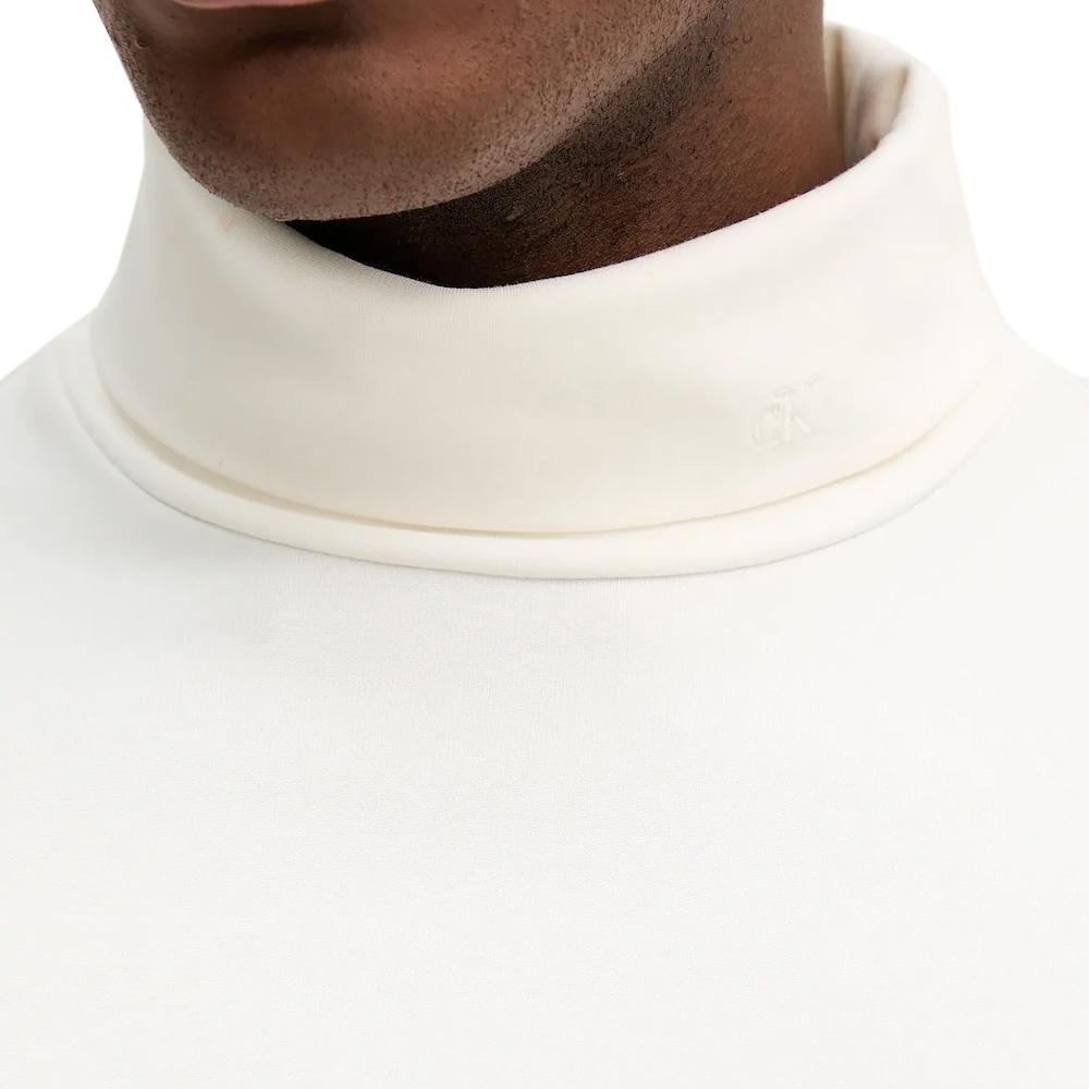 Pull Blanc Homme Calvin Klein Jeans Compression vue 3