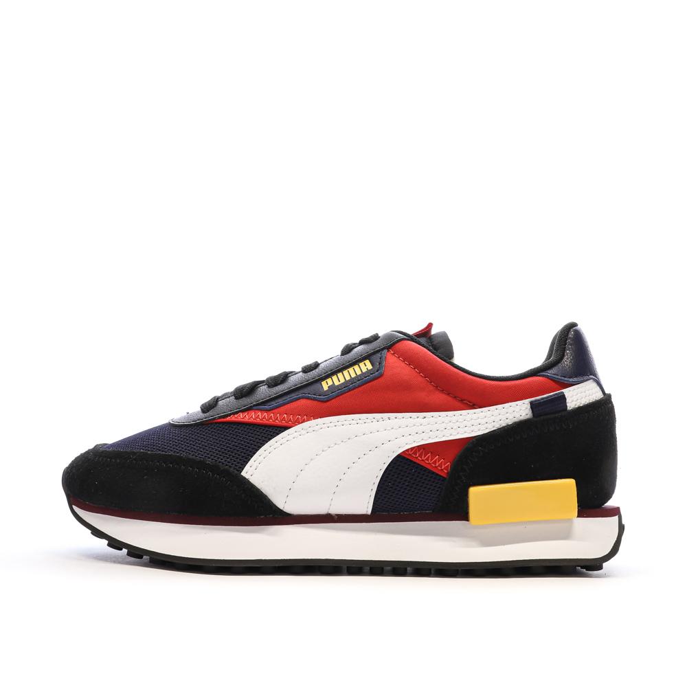 Baskets Marine/Noir/Rouge Garçon Puma Future Rider pas cher