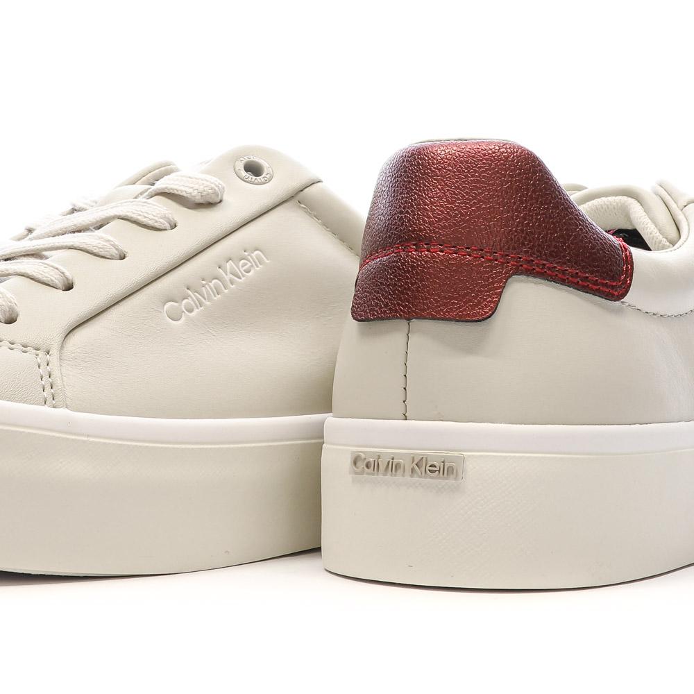 Baskets Blanches/Bordeaux Femme Calvin Klein Jeans Vulc vue 7