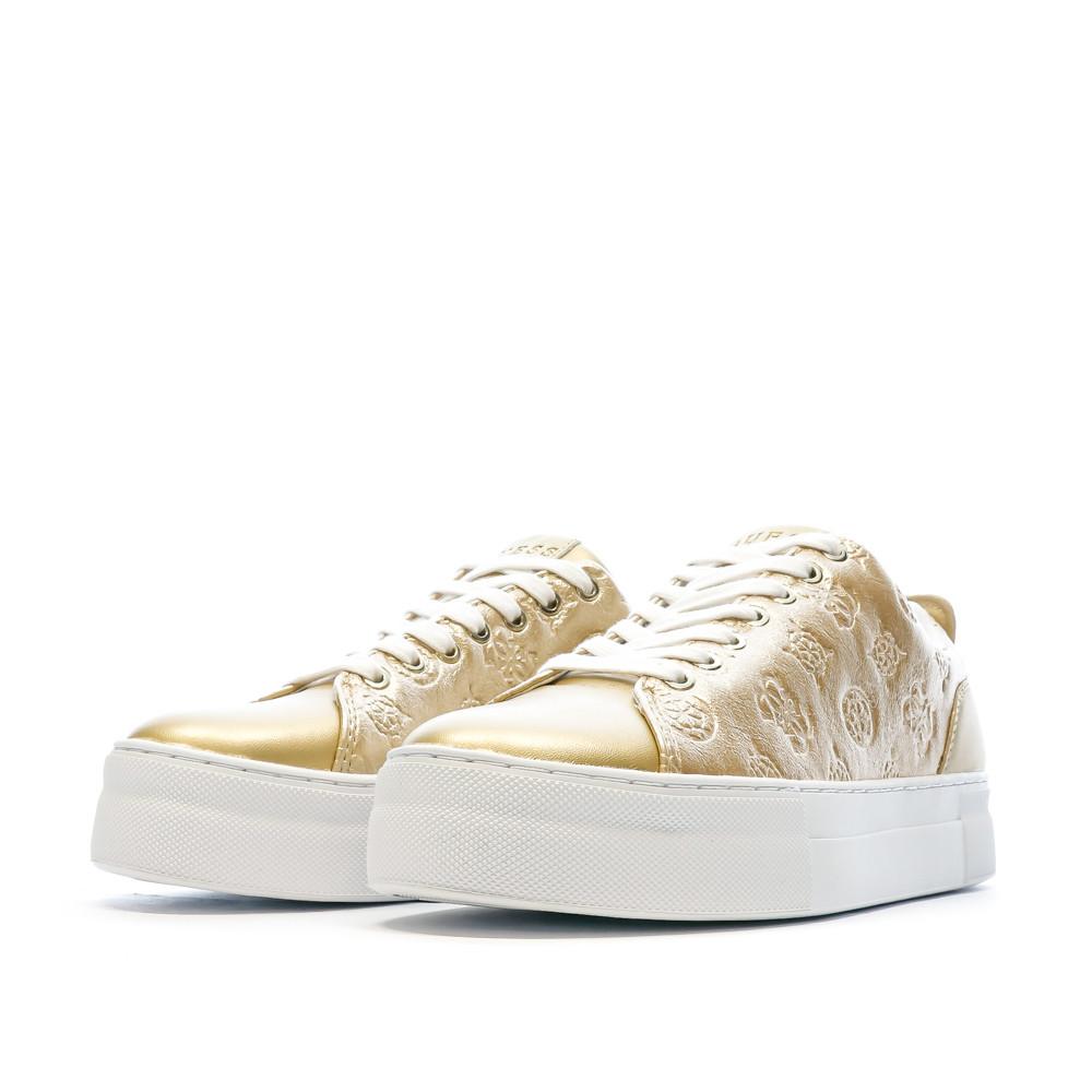 Baskets Dorés Femme Guess Gianele vue 6