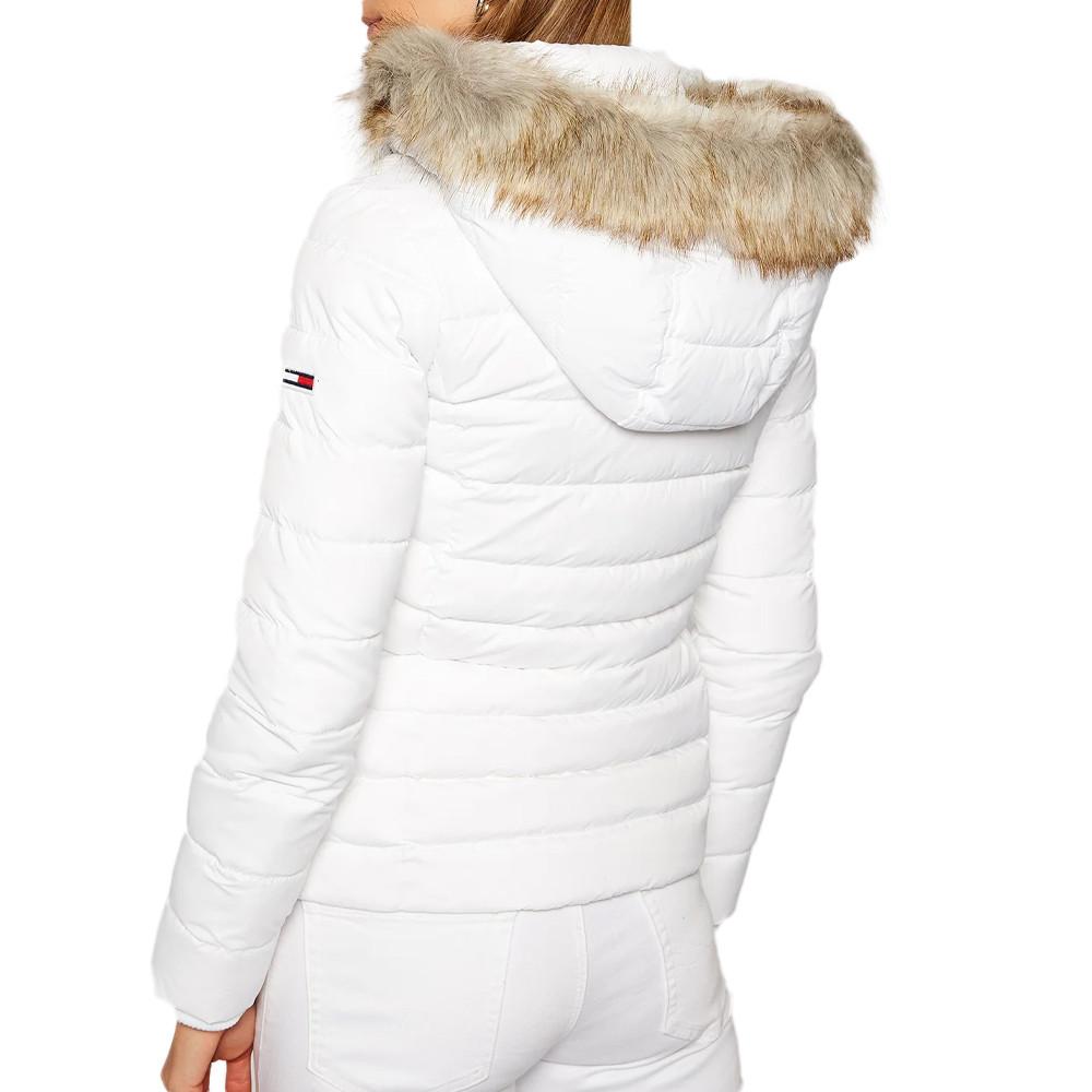 Doudoune Blanc à capuche Femme Tommy Jeans vue 2