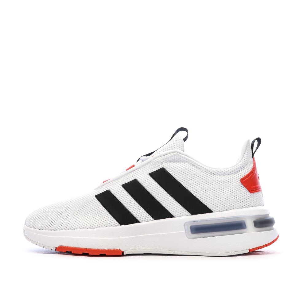 Baskets Blanches/Noires Garçon Adidas Racer pas cher