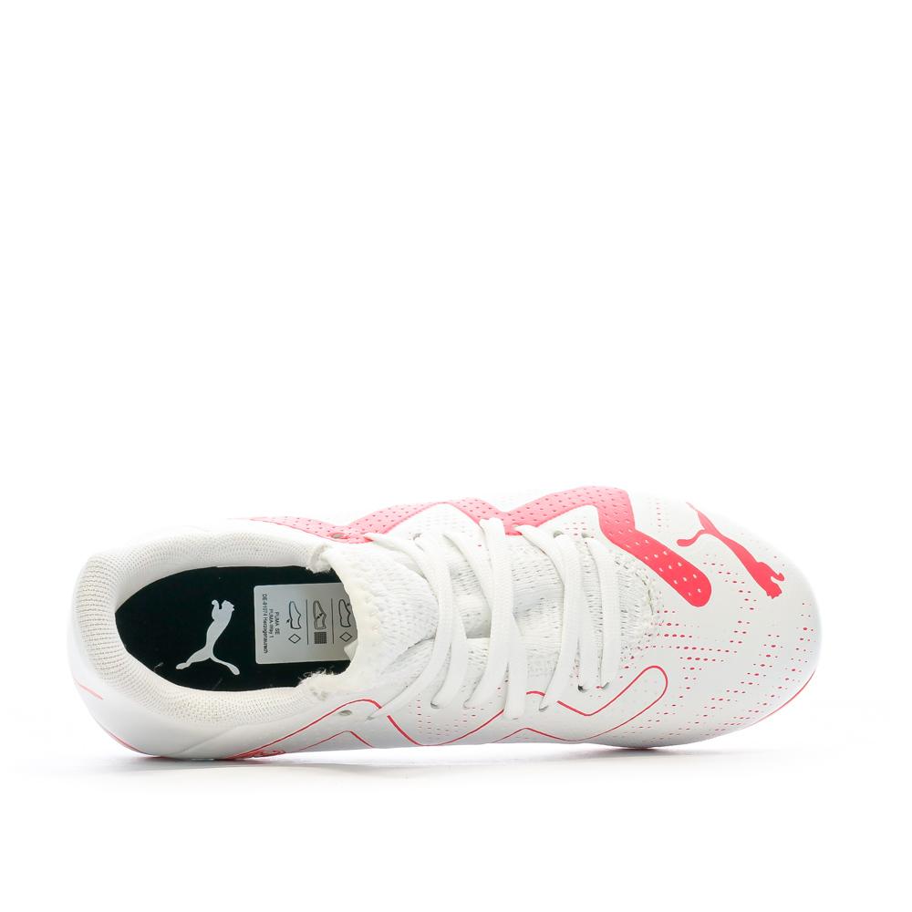 Chaussures de foot Blanc/Rose Enfant Puma Future Play FG vue 4