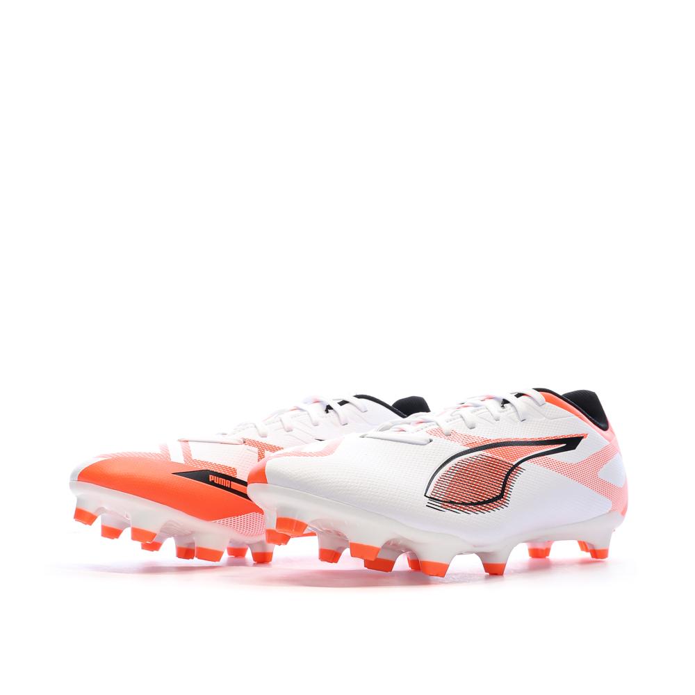Chaussures de Foot Blanc/Orange Homme Puma Ultra 5 Play FG/AG vue 6