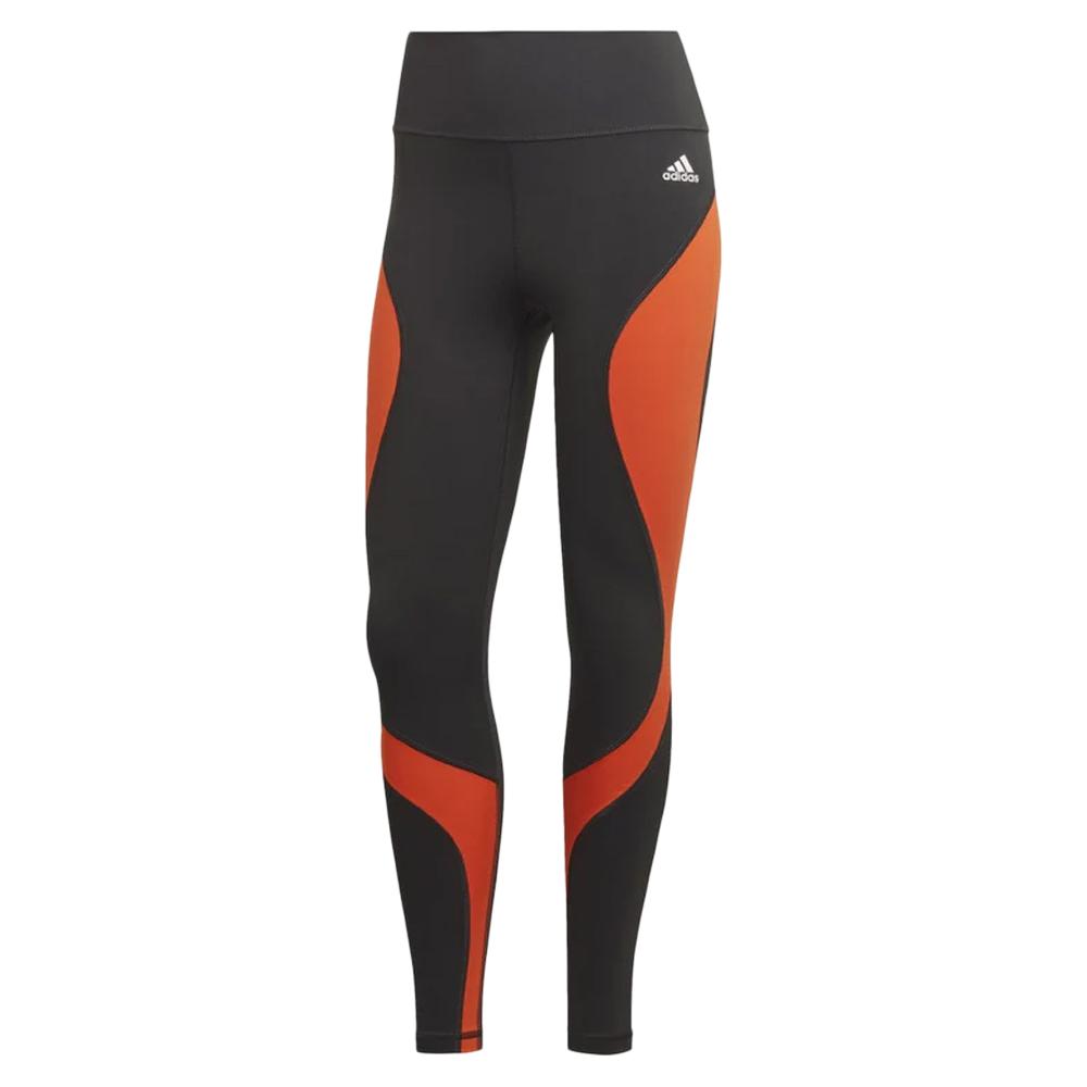 Legging Gris Foncé/Orange Femme Adidas Hit pas cher