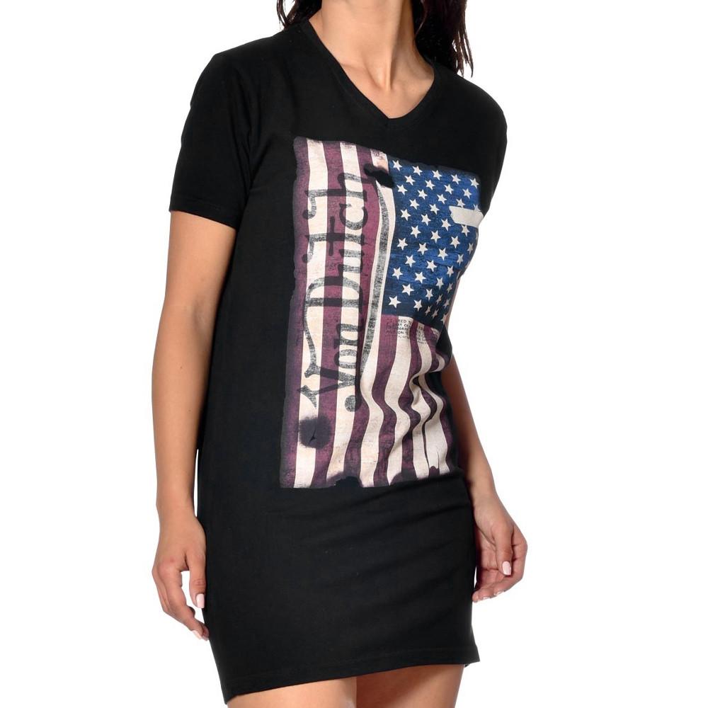 Robe t-shirt Noir Femme Von Dutch Andy pas cher