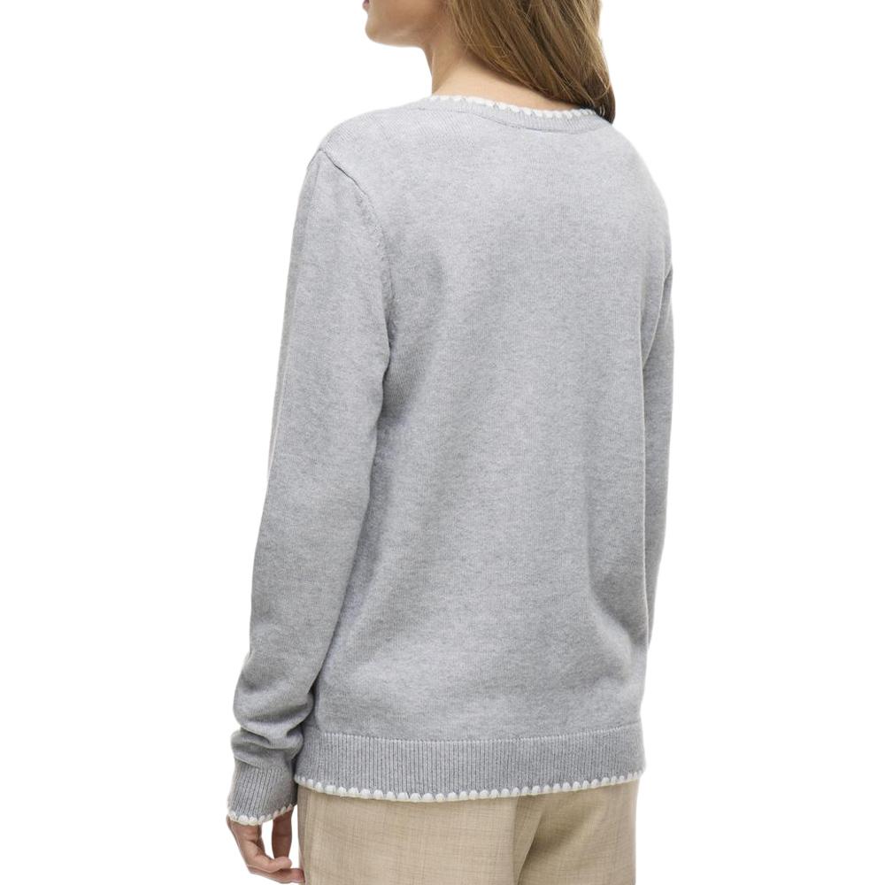Pull Gris Femme Vila Virils vue 2