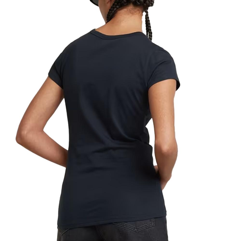 T-shirt Marine Femme G-Star Raw Large Logo vue 2