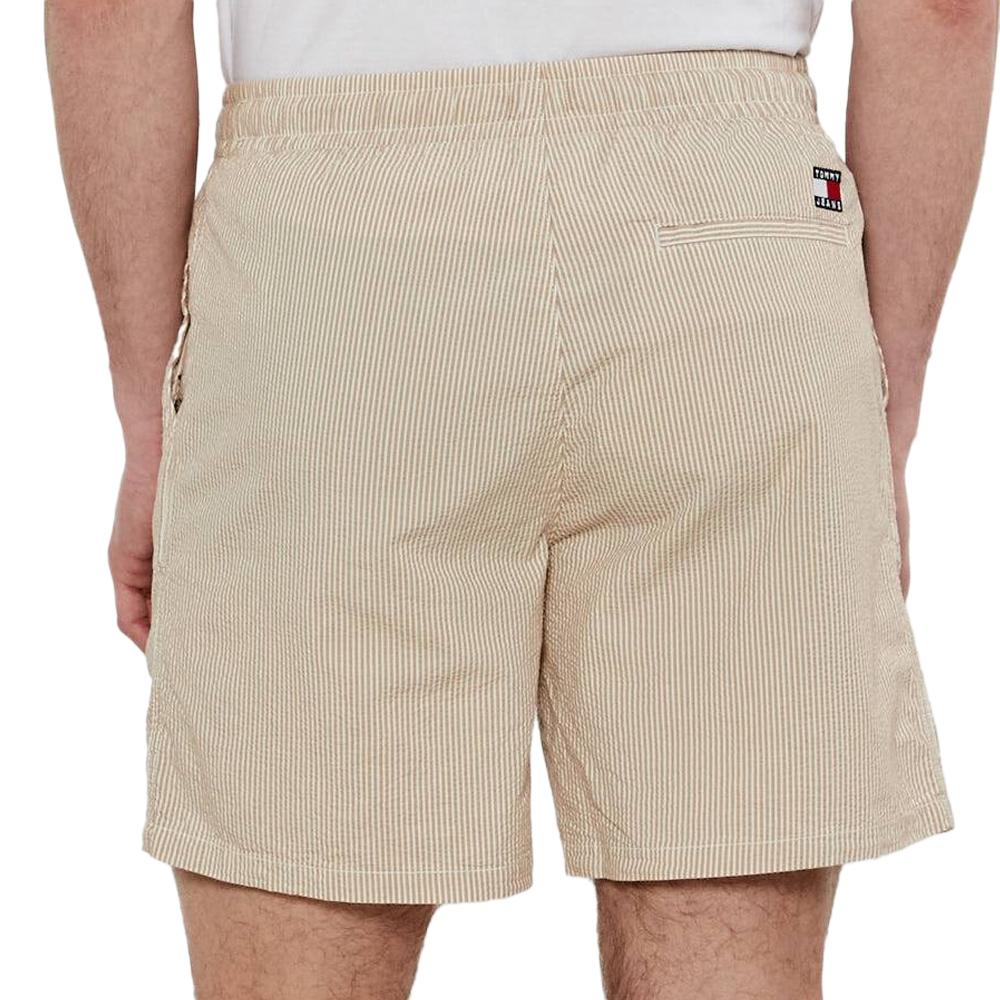 Short Beige Homme Tommy Jeans Seersucker vue 2