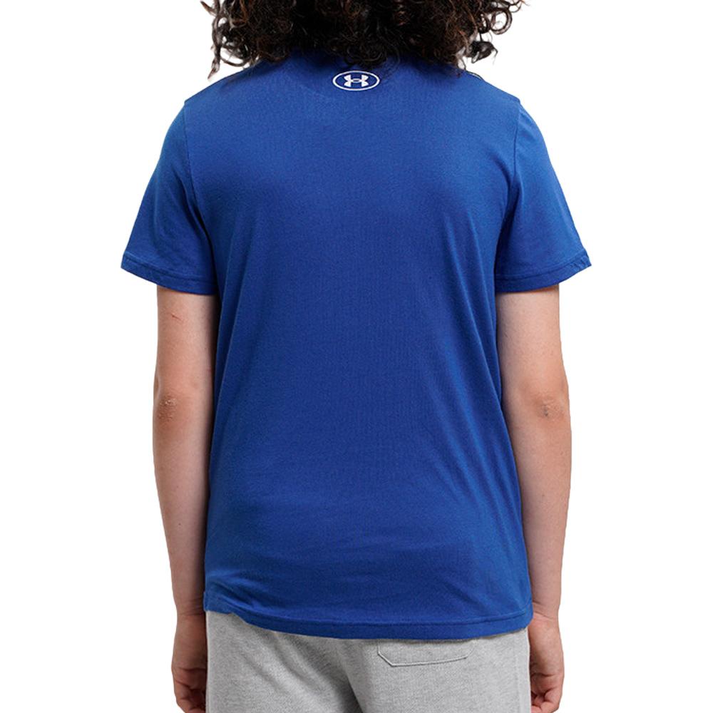 T-shirt Bleu Roi Garçon Under Armour Sportstyle Logo s vue 2