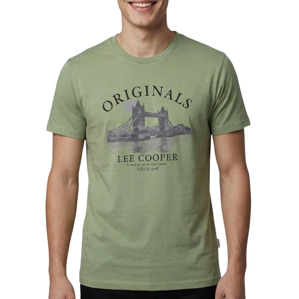 T-Shirt Kaki Homme Lee Cooper LCN820 pas cher