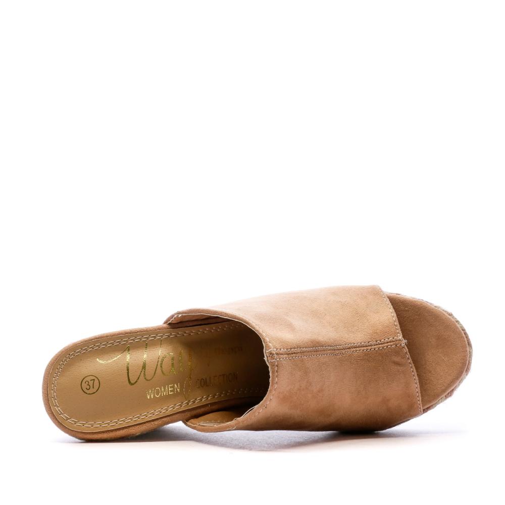 Sandales Compensées Camel/Rose Femme Beppi Wedge Slipper vue 4