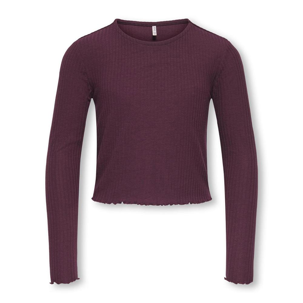 T-Shirt Manches Longues Prune Fille Kids ONLY Kognella vue 2