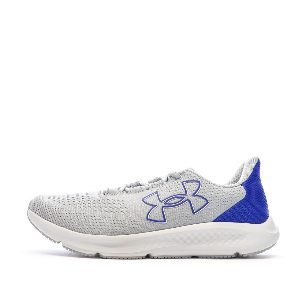 Chaussures de running Gris/Bleu Homme Under Armour Charged pas cher