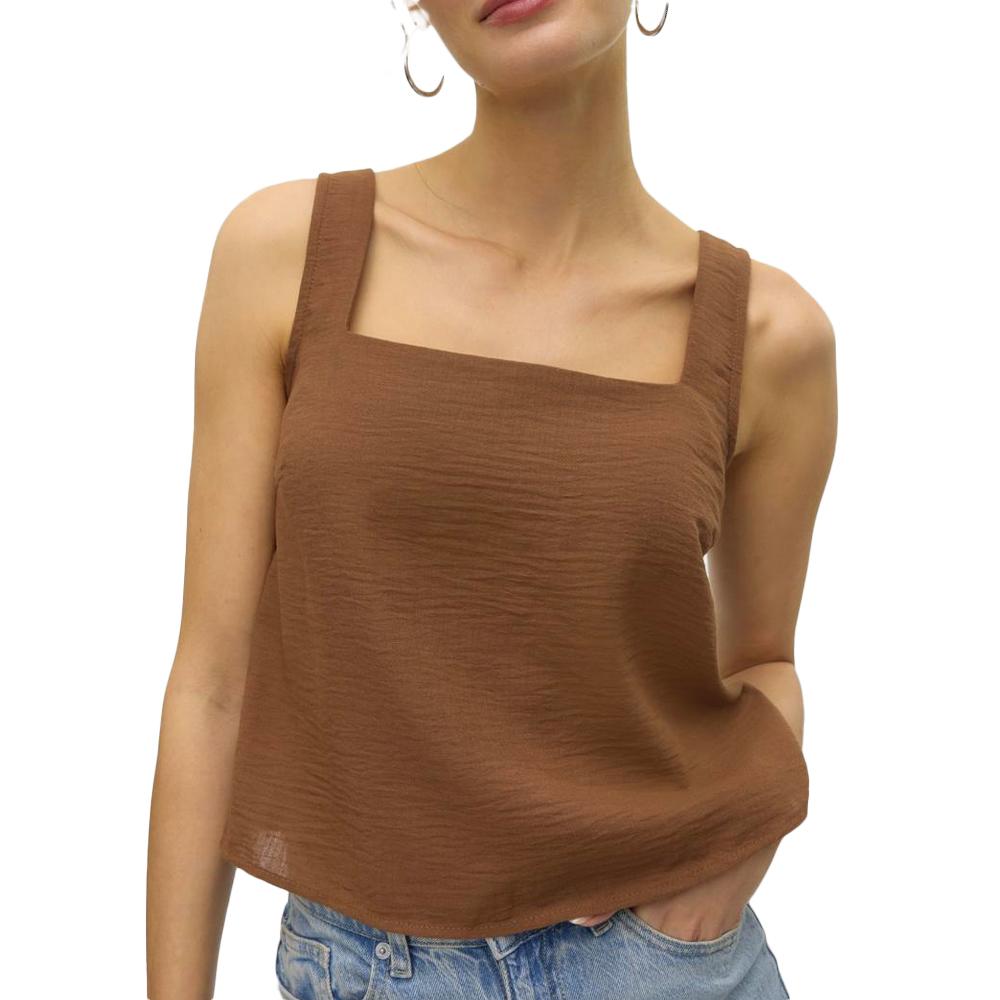 Top Marron Femme Vero Moda Kita pas cher