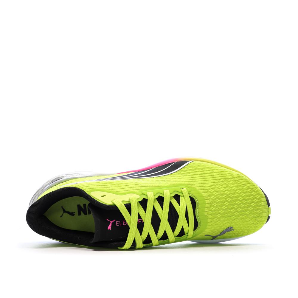 Chaussures de Running Vert Fluo Femme Puma Electrify Nitro 3 vue 4