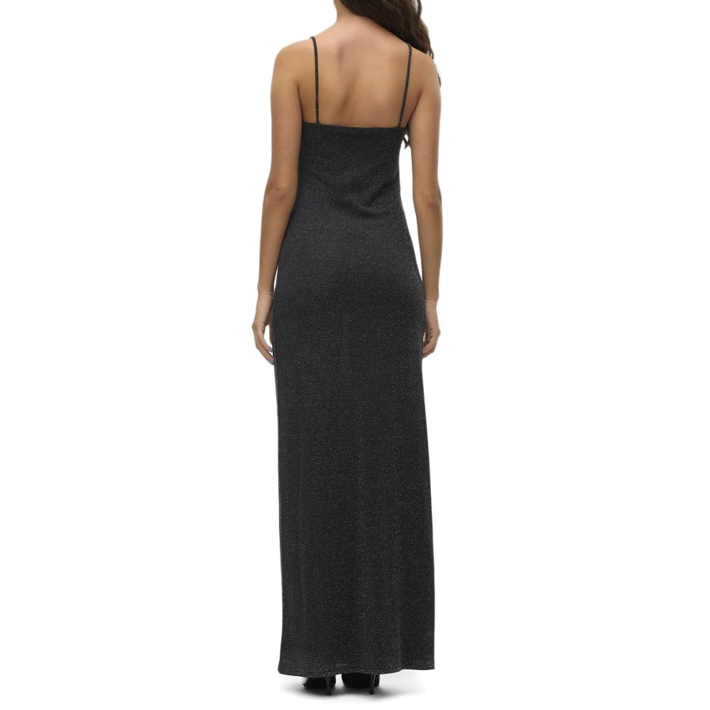 Robe Moulante Noir/Argenté Femme Vero Moda Kanva Ankle vue 2